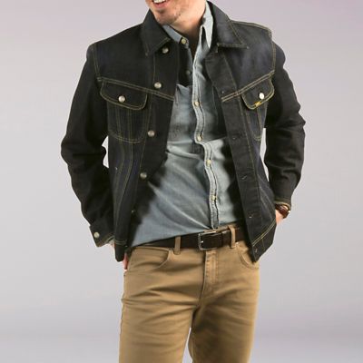 lee black denim jacket mens