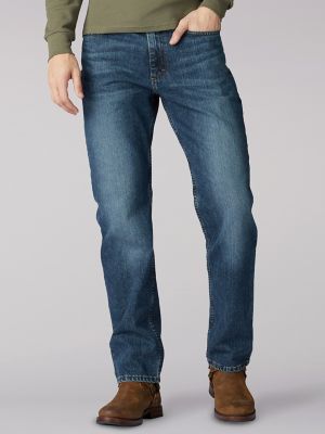 Relaxed Fit Straight Leg Jeans, Men's Jeans