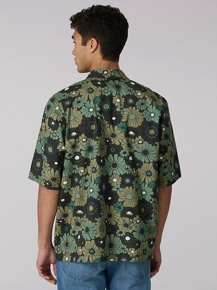 Men's Heritage Working West Button Down Shirt in Green Floral alternative view