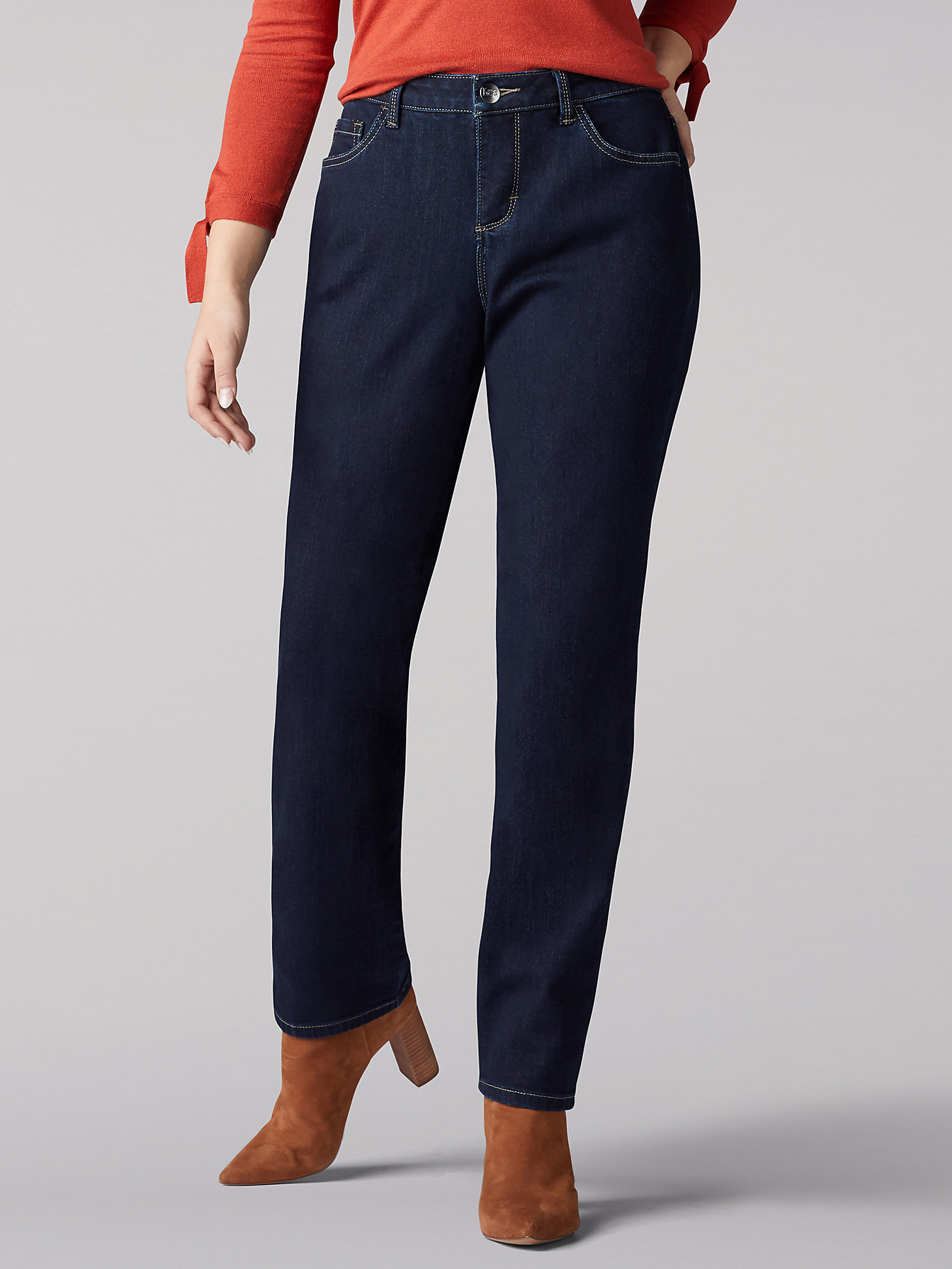 Women's Instantly Slims Relaxed Fit Straight Leg Jean (Petite) in Hertiage main view