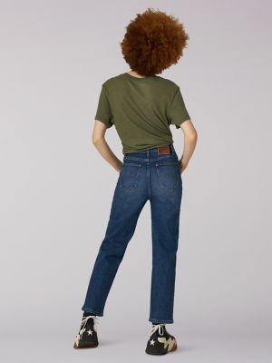 WOMEN'S HERITAGE HIGH RISE RELAXED FIT CROP JEAN IN INDIGO EYES