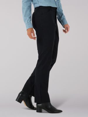 Women's Wrinkle Free Relaxed Fit Straight Leg Pant (Petite)