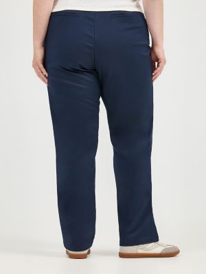 Wrinkle Free Relaxed Fit Straight Pant:Imper Blue:16W:M alternative view 2