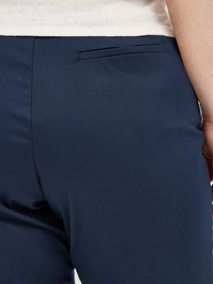 Wrinkle Free Relaxed Fit Straight Pant:Imper Blue:16W:M alternative view 4
