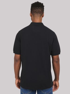Men's Solid Performance Polo Shirt in Black alternative view