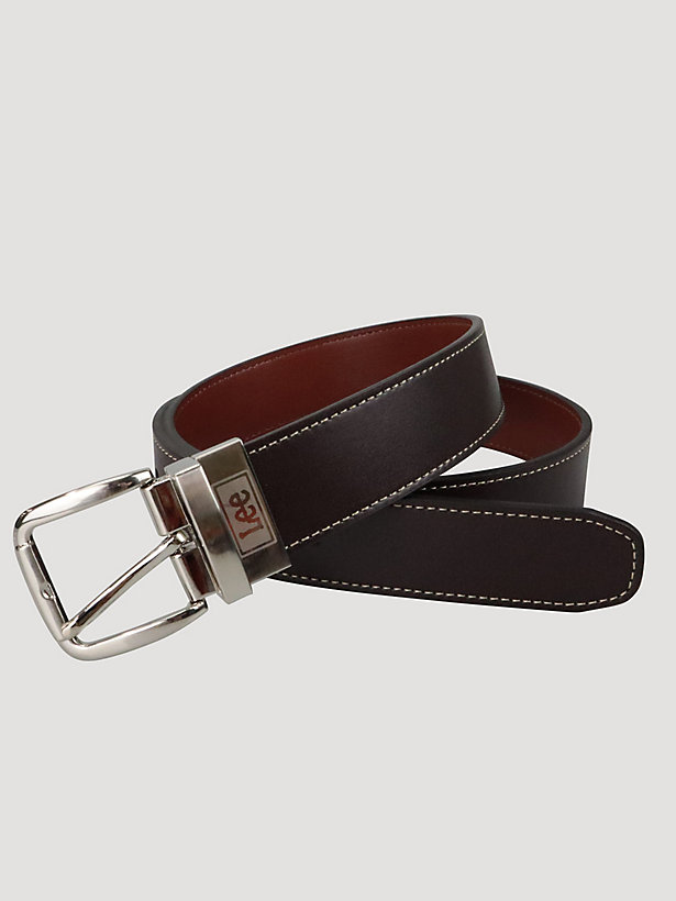 Men's Reversible Stitched Leather Belt