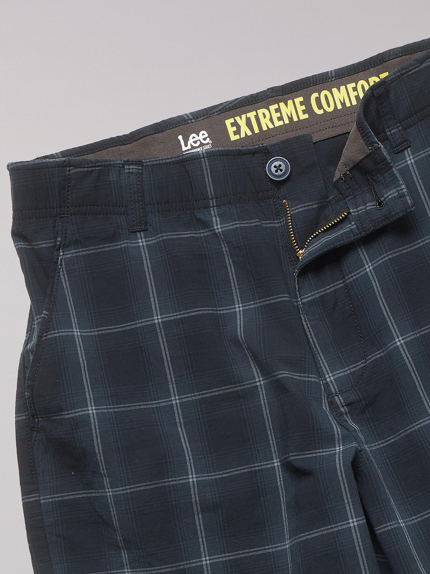 Men's Extreme Comfort Flat Front Short in Black Plaid alternative view 4