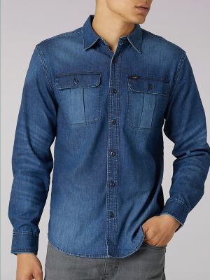 jeans and button up shirt