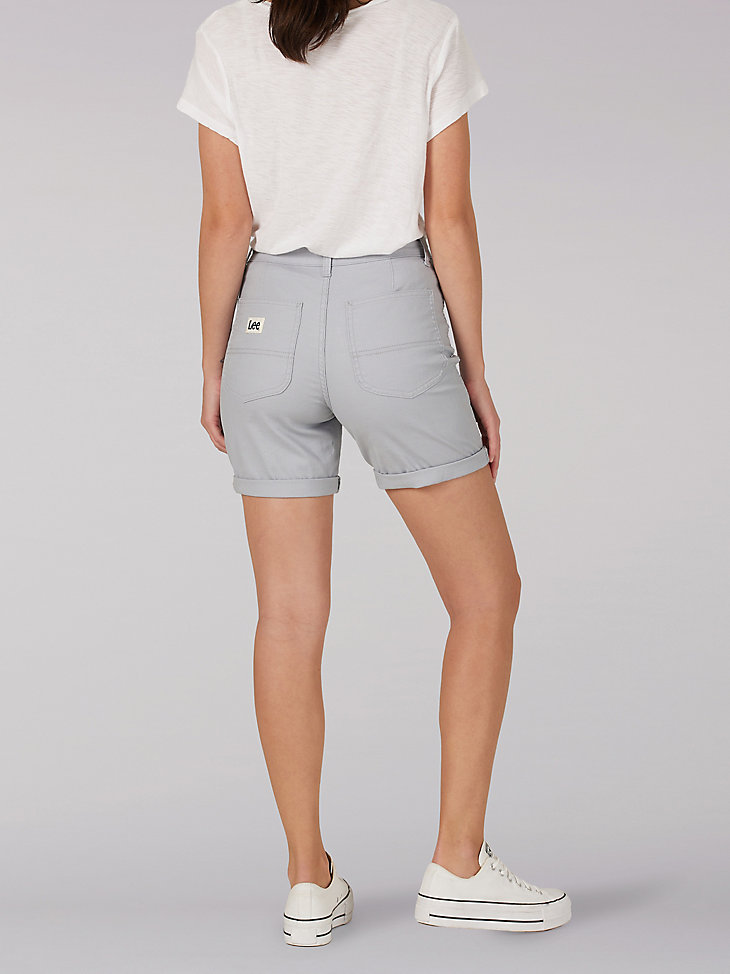Women's Legendary High Rised Relaxed Fit Patch Short in Material Gray alternative view