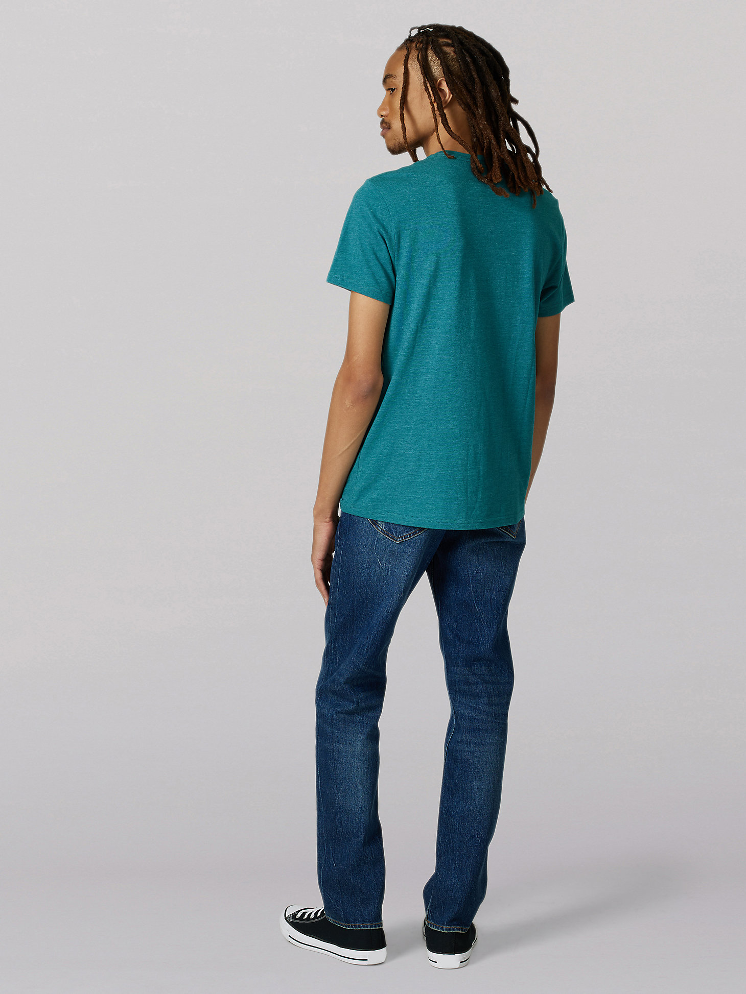 Men's Lee Crafted With Purpose Cut and Sew Tee in Teal Heather alternative view 2