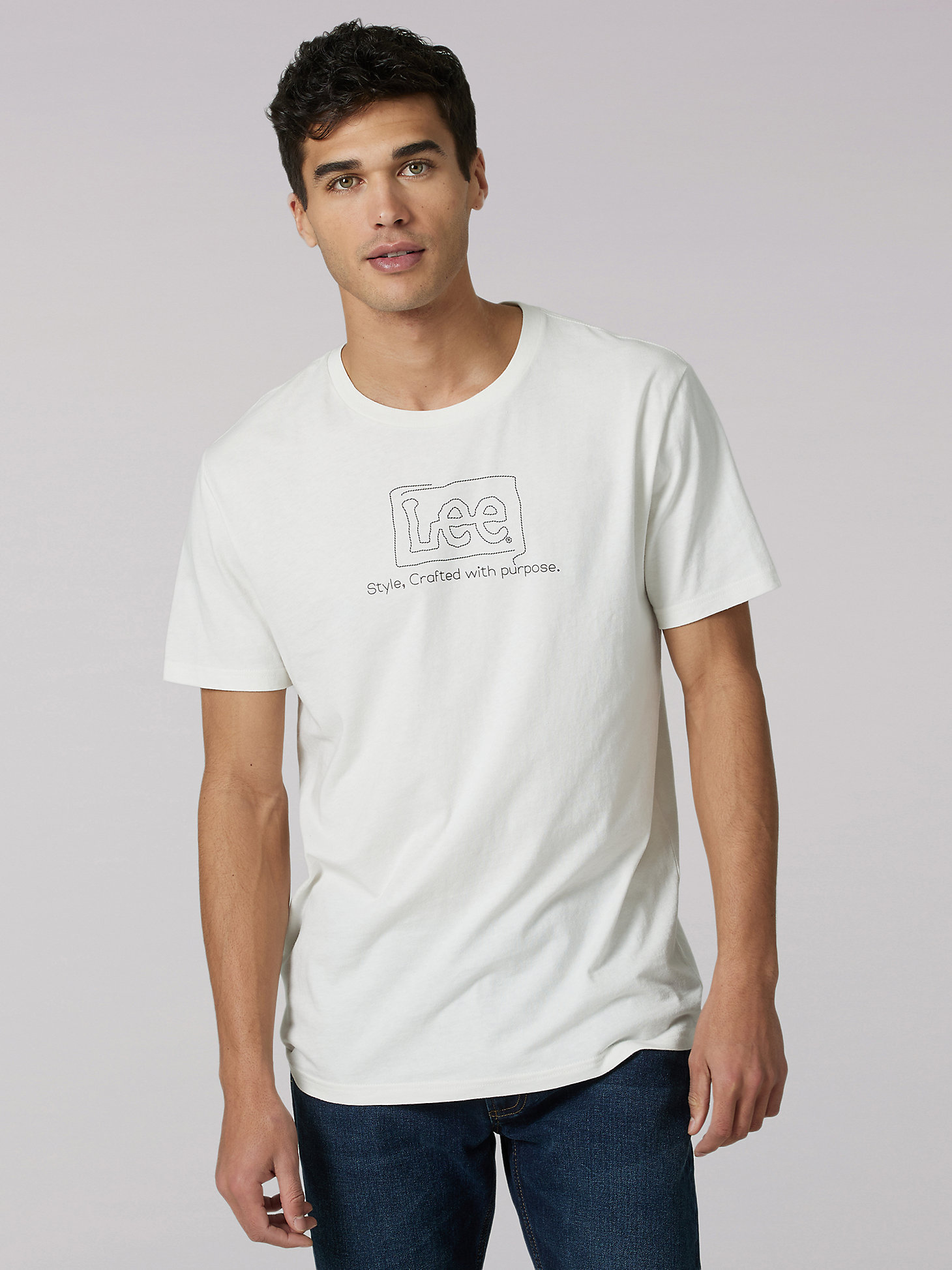 Men's Heritage Lee Crafted With Purpose Tee in Tofu main view