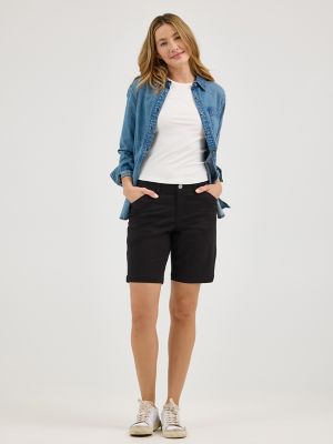 Women's Black Shorts With Pockets