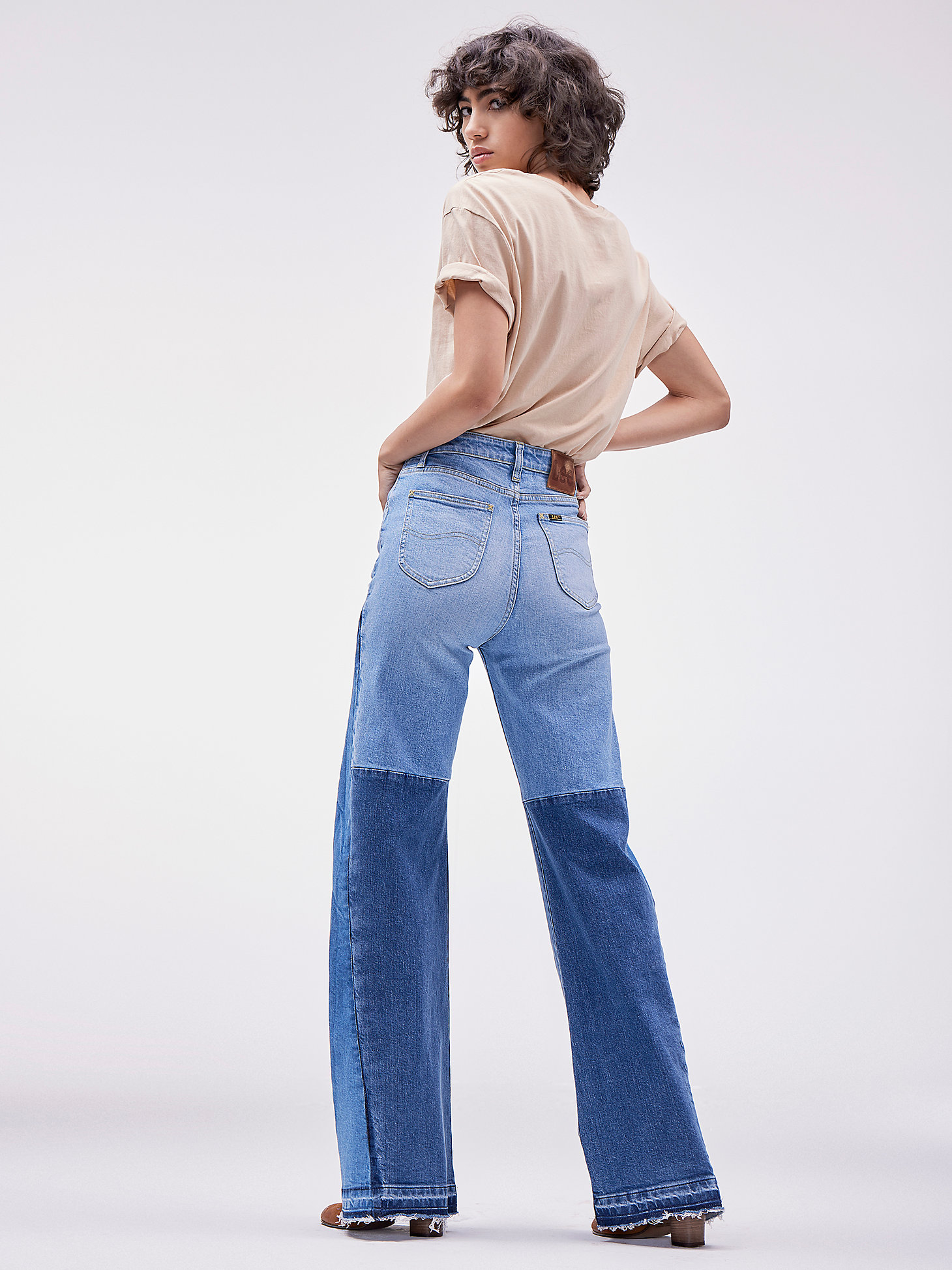 Women's Vintage Modern High Rise Pieced Flare Jean in Janet alternative view 1