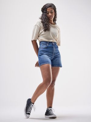 a line denim short