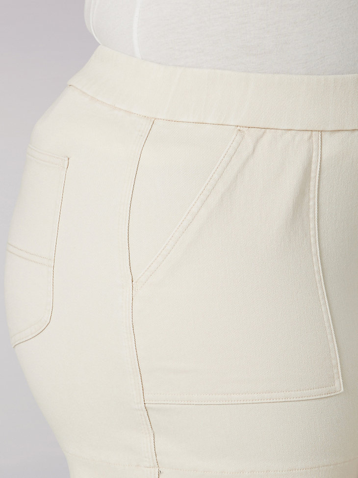 Women's Ultra Lux High Rise Pull-On Utility Short (Plus) in Whitecap Gray alternative view 3