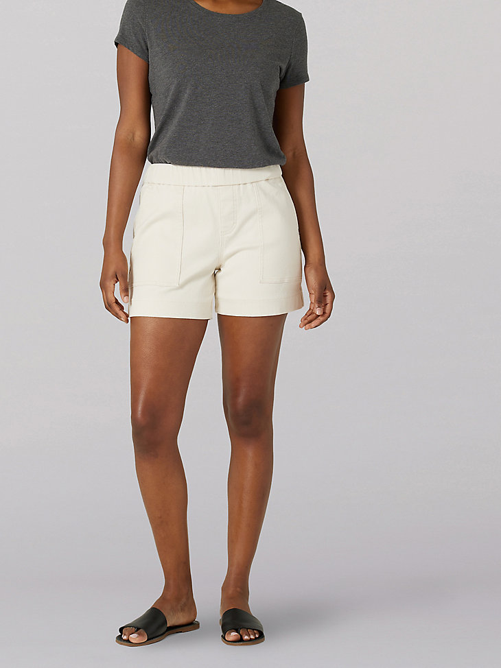 Women's Ultra Lux High Rise Pull-On Utility Short in Whitecap Gray main view