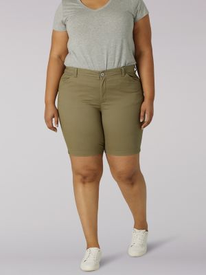 Women s Regular Fit Chino Bermuda Shorts Plus Lee
