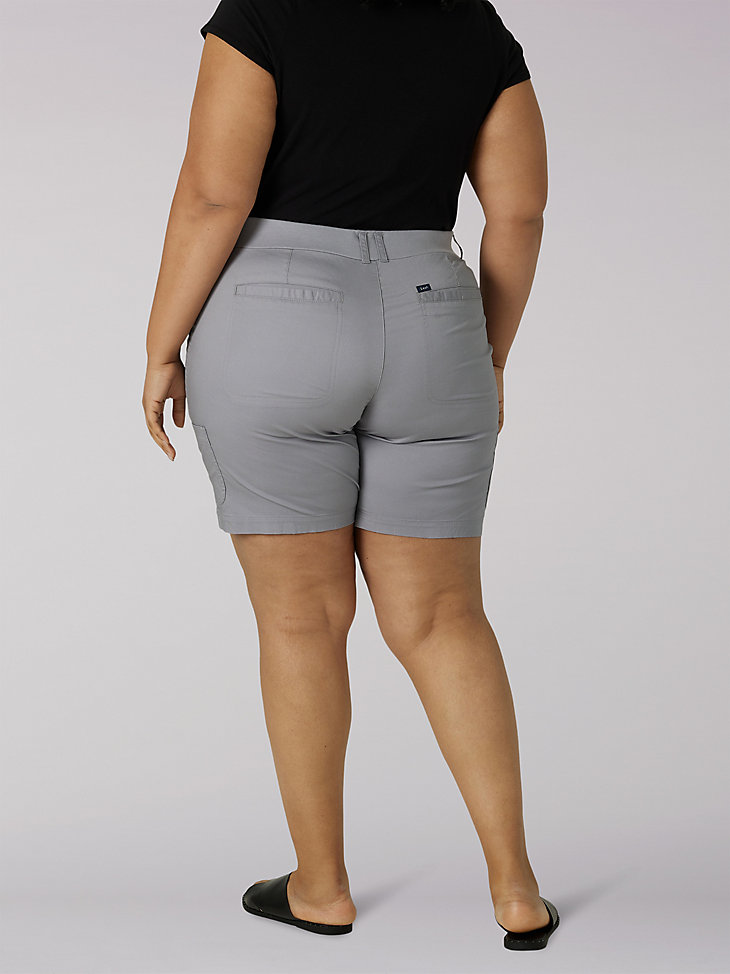 Women’s Flex-to-Go Relaxed Fit Cargo Bermuda (Plus) in New Gray alternative view