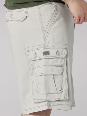 Big and tall 2025 white cargo shorts