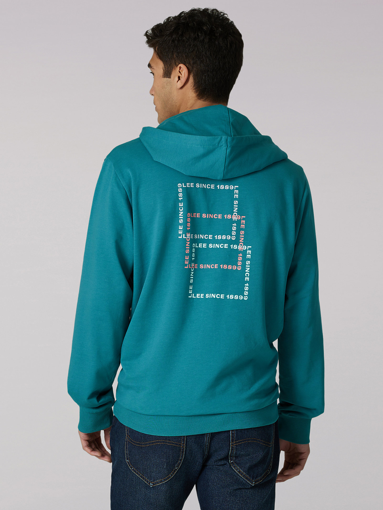 Men's Heritage Lee Graphic Crafted With Purpose Hoodie in Midway Teal alternative view 1