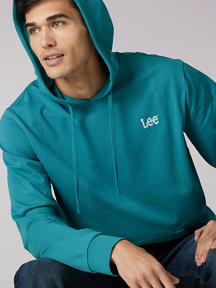 Men's Heritage Lee Graphic Crafted With Purpose Hoodie in Midway Teal alternative view 2