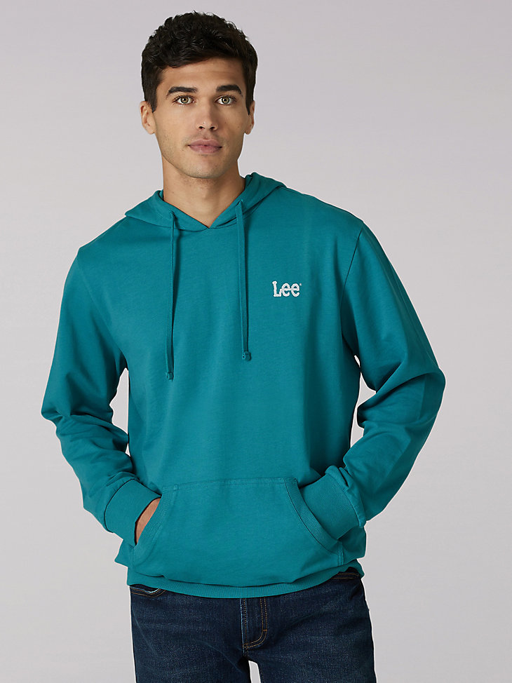 Men's Heritage Lee Graphic Crafted With Purpose Hoodie in Midway Teal main view