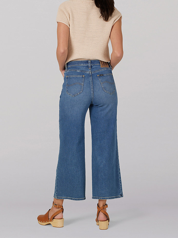 Women's Relaxed Fit A-Line Crop High Rise Jean in Watchet alternative view