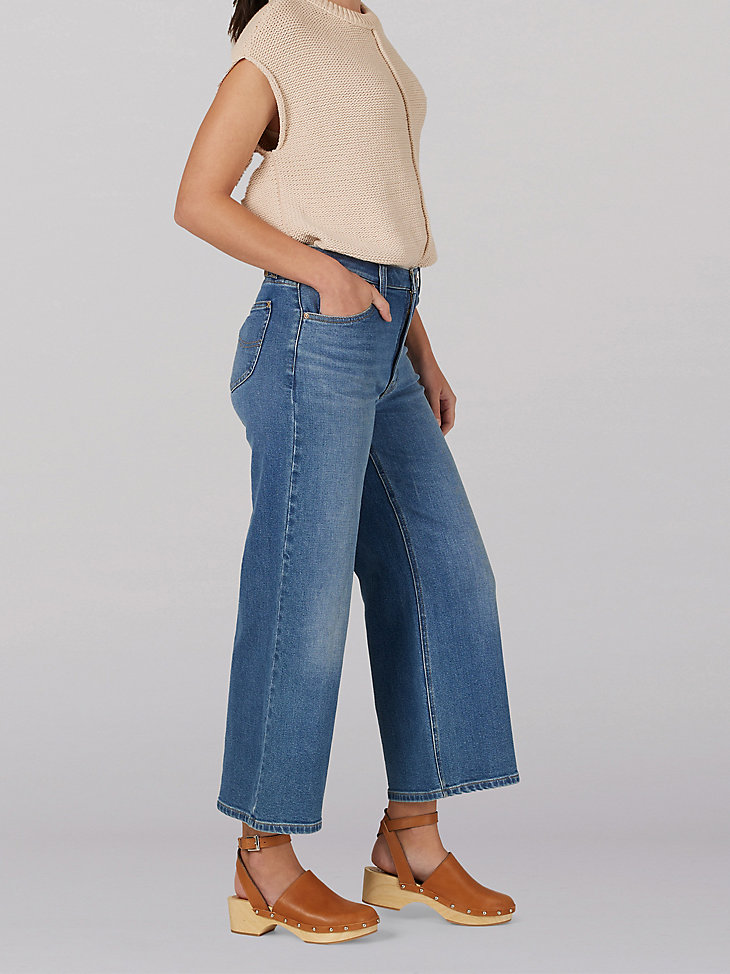 Women's Relaxed Fit A-Line Crop High Rise Jean in Watchet alternative view 2