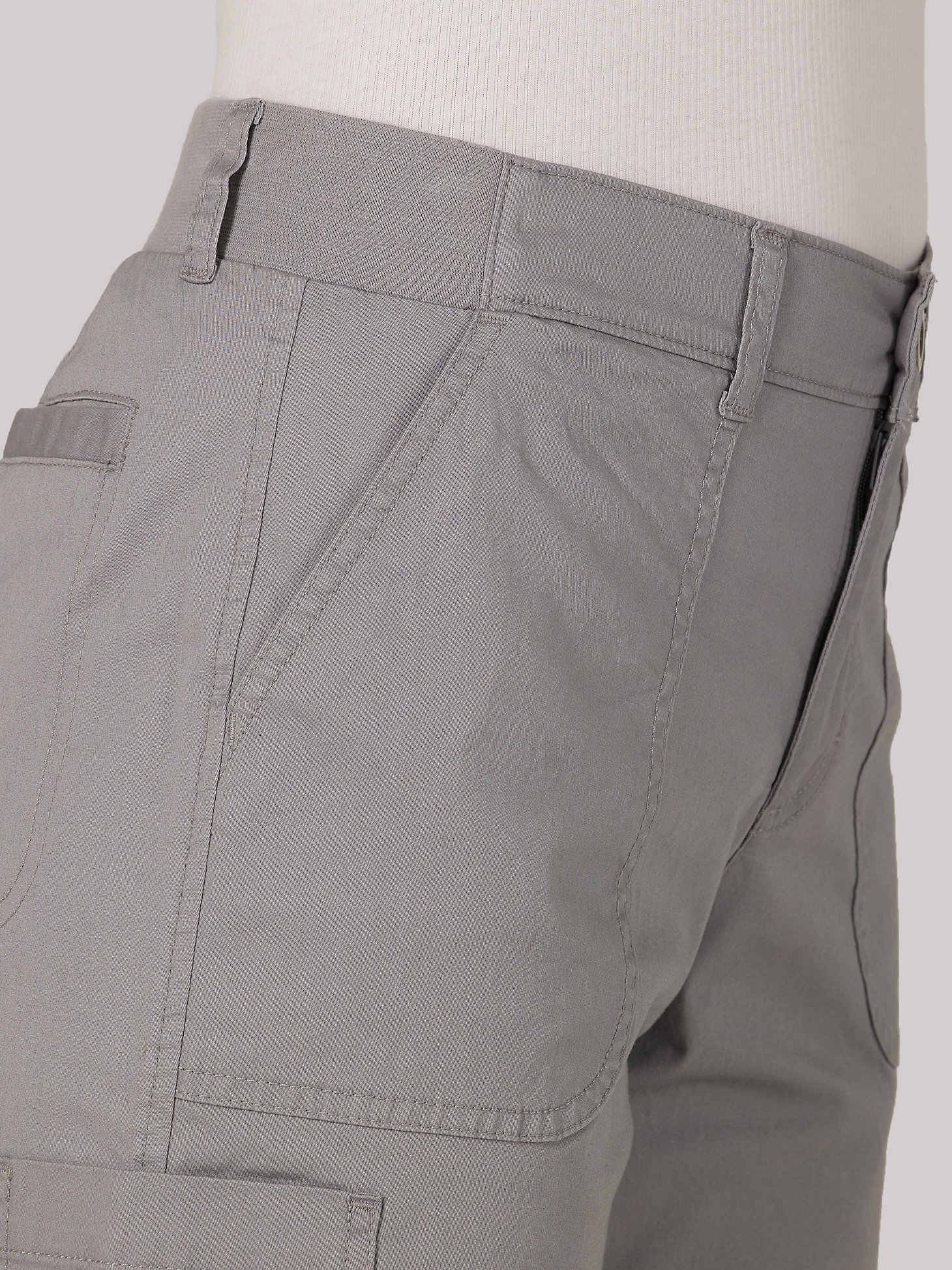 Women's Flex-to-Go Relaxed Fit Cargo Bermuda (Petite) in New Gray alternative view 3