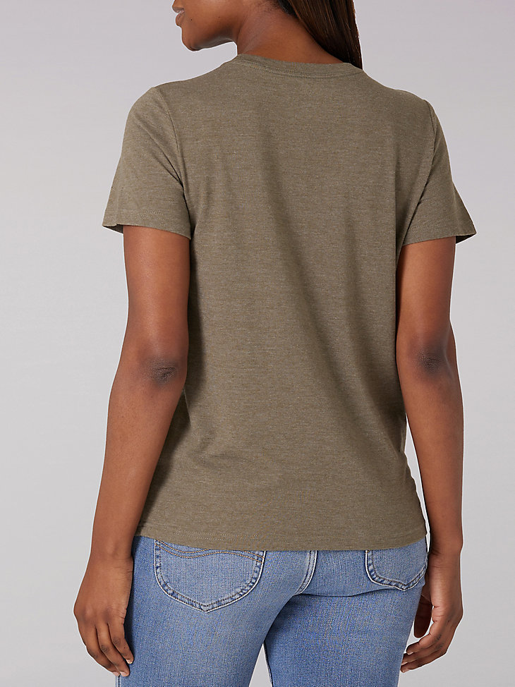 Women's Football Graphic Tee in Burnt Olive Heather alternative view