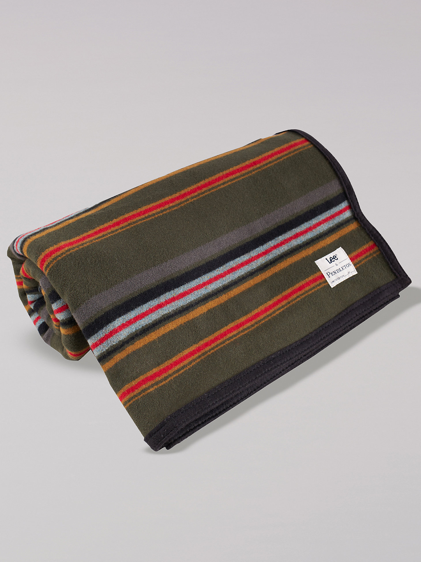 Lee Pendleton Wool Blanket:Striped:ONE SIZE alternative view 1