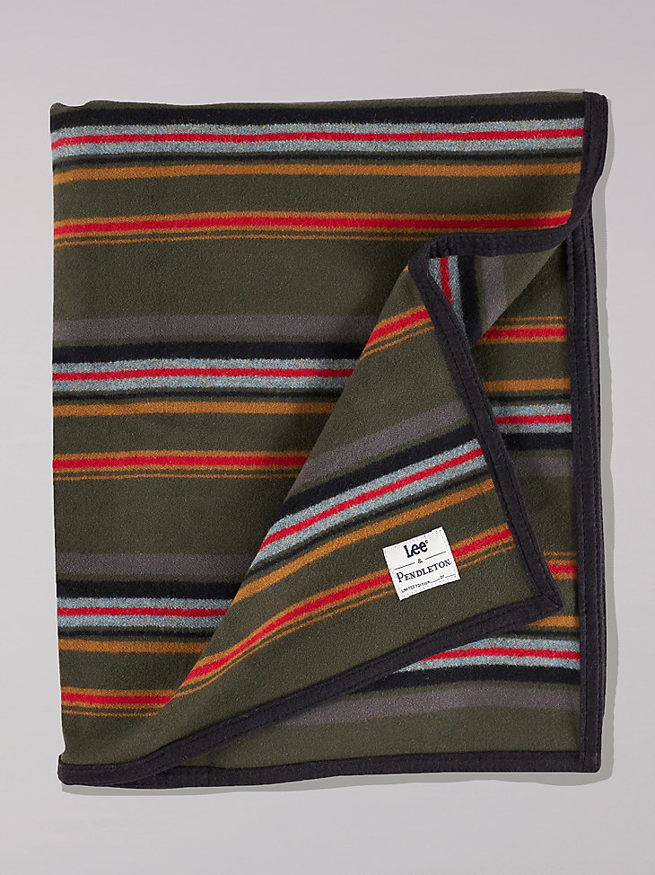 Lee Pendleton Wool Blanket:Striped:ONE SIZE alternative view 2