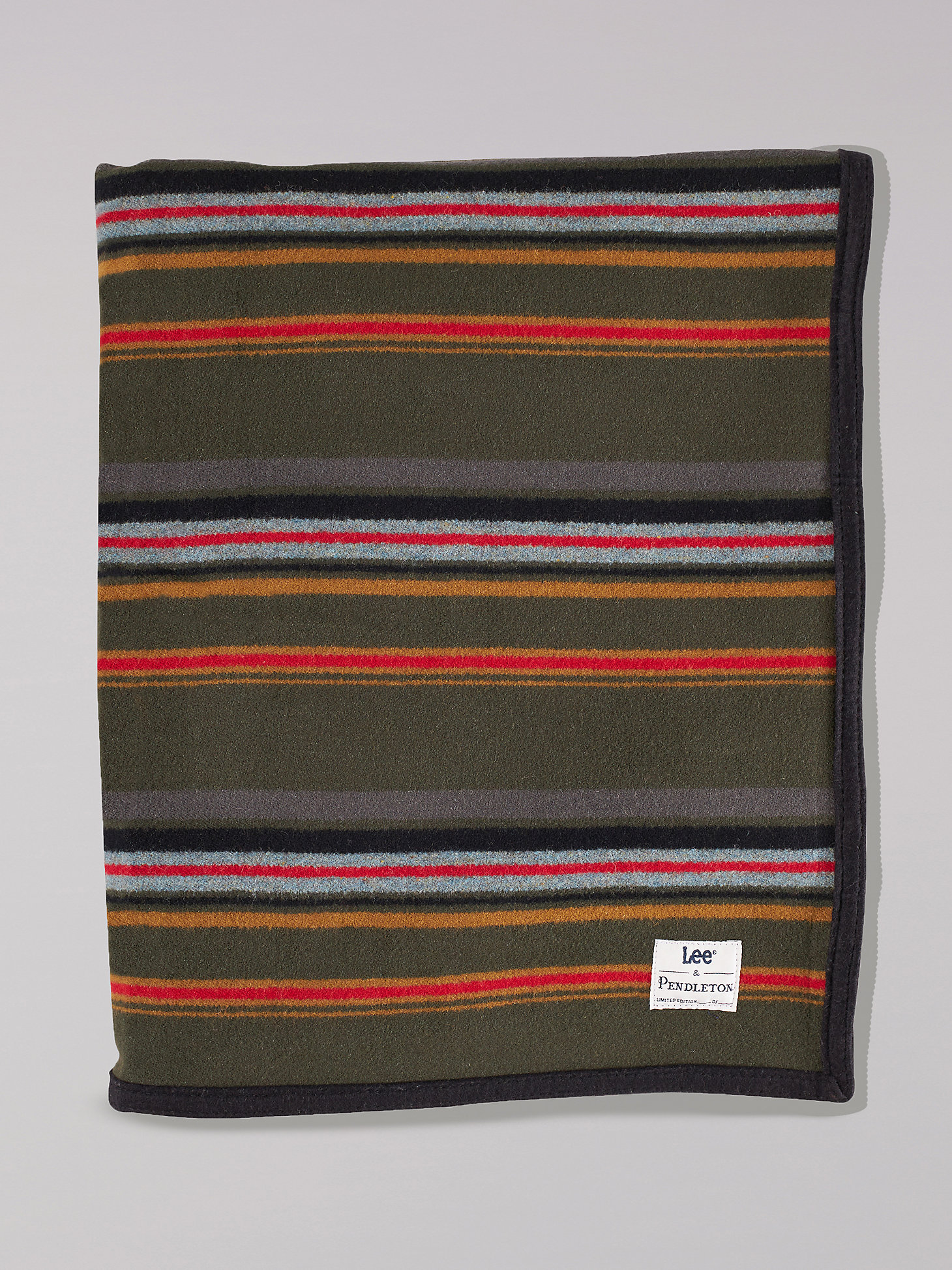Lee Pendleton Wool Blanket:Striped:ONE SIZE alternative view 3