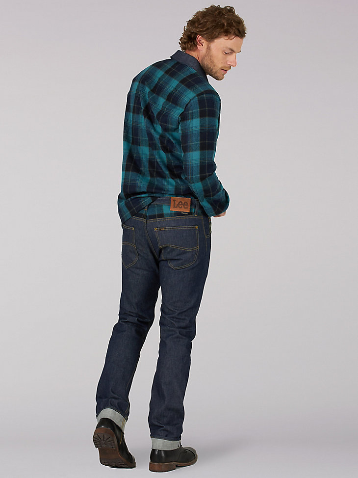 Men's Lee® x Pendleton® 101Z Relaxed Straight Jean in Raw with Piecing alternative view