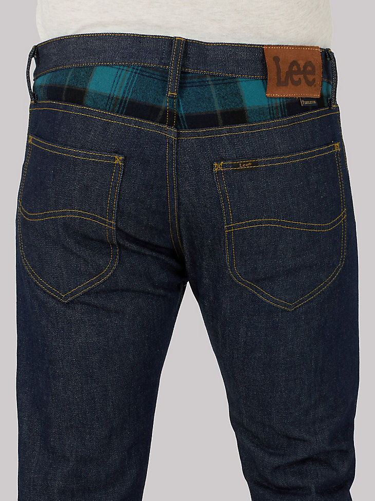 Men's Lee® x Pendleton® 101Z Relaxed Straight Jean in Raw with Piecing alternative view 5