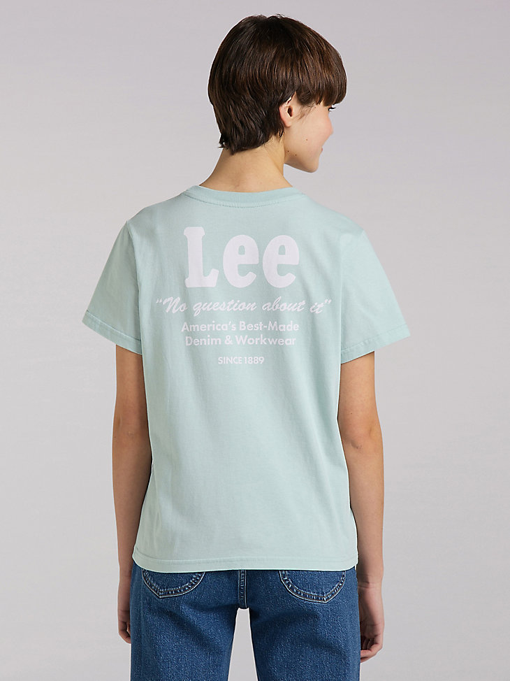 Women's Lee European Collection Spring Graphic Tee in Sea Green alternative view