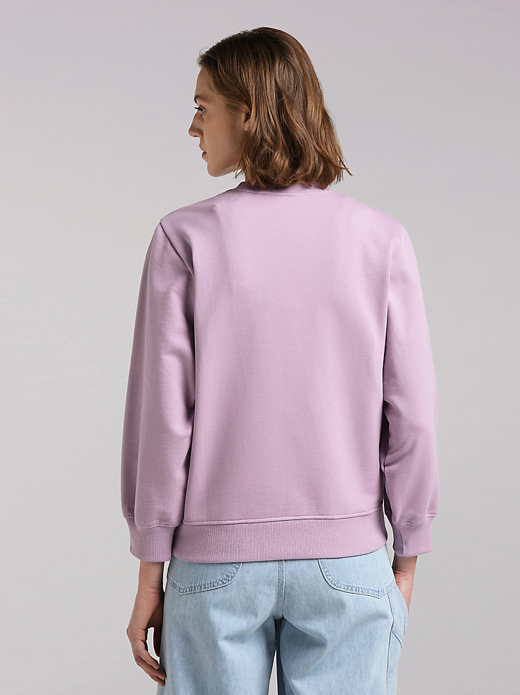 Women's Lee European Collection Shrunken Sweatshirt in Plum alternative view