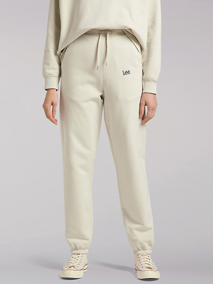 Women's Lee European Collection High Rise Relaxed Sweatpant in Workwear White alternative view