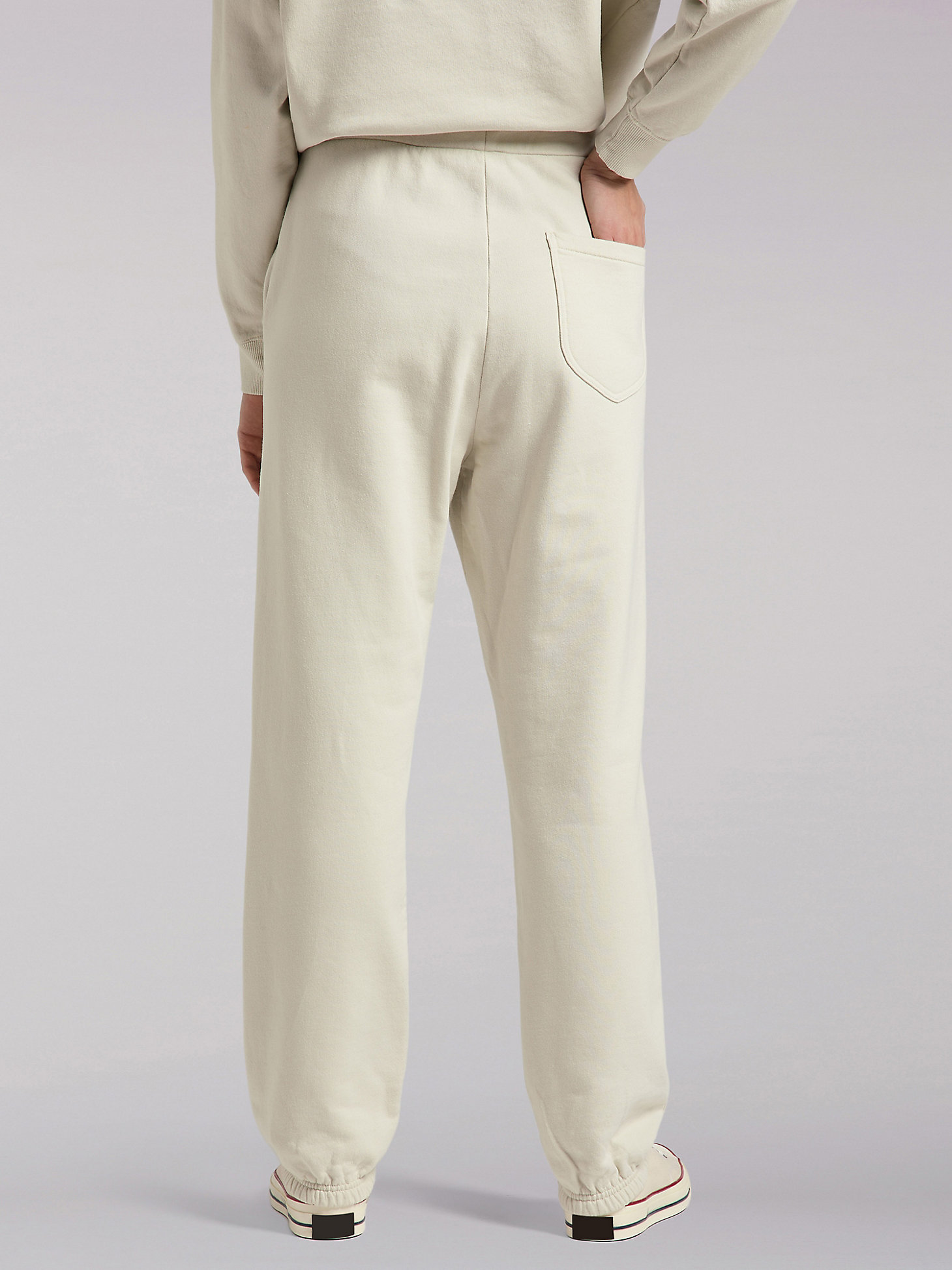 Women's Lee European Collection High Rise Relaxed Sweatpant in Workwear White alternative view 3