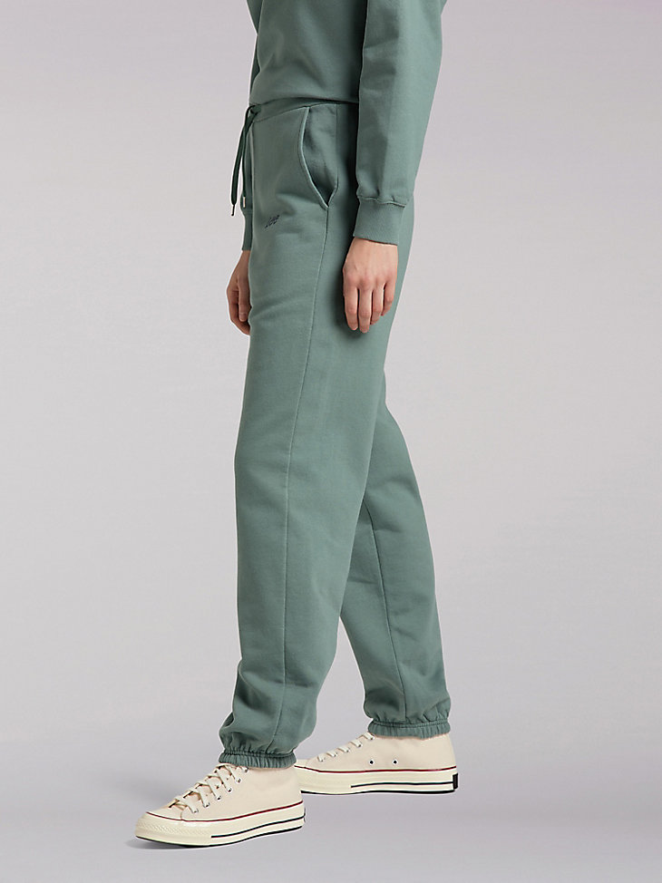 Women's Lee European Collection High Rise Relaxed Sweatpant in Steel Green alternative view 2