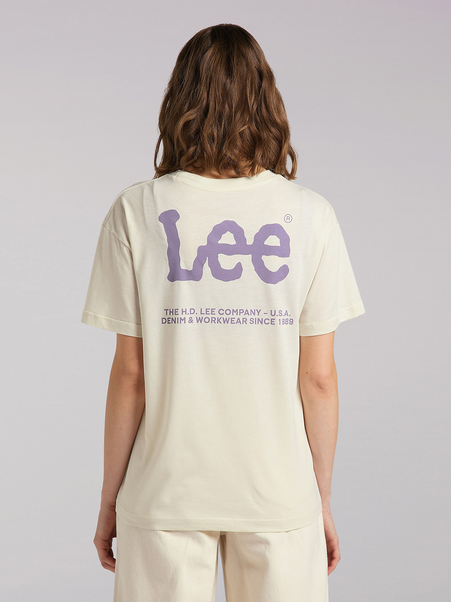 Women's Lee European Collection Relaxed Crew Tee in Workwear White alternative view 2