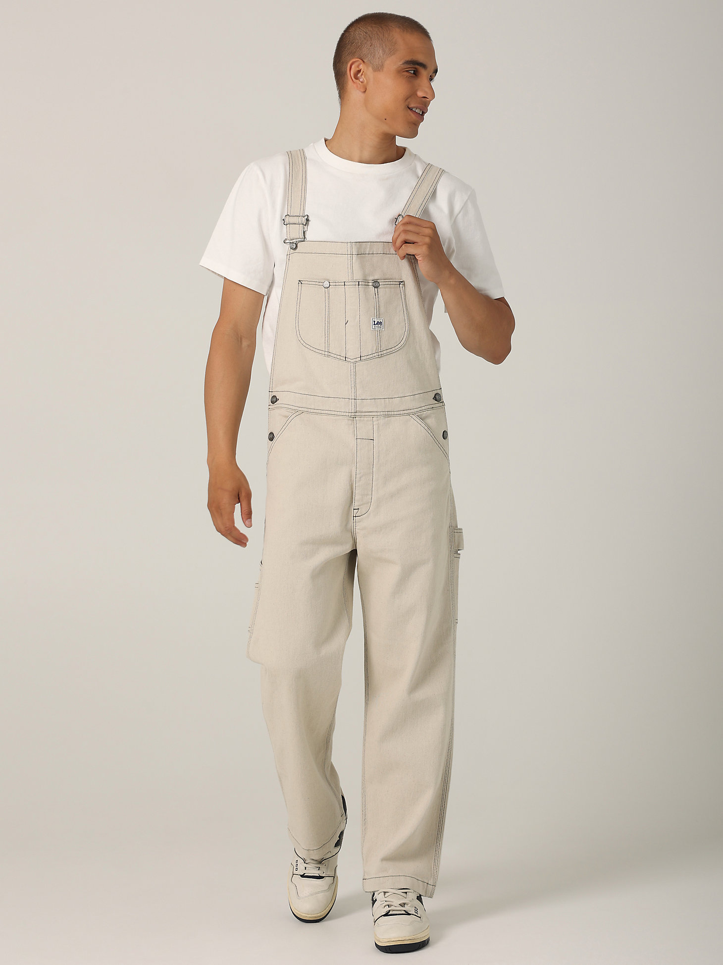 Men's Heritage Relaxed Fit Bib Overall in Rinse main view
