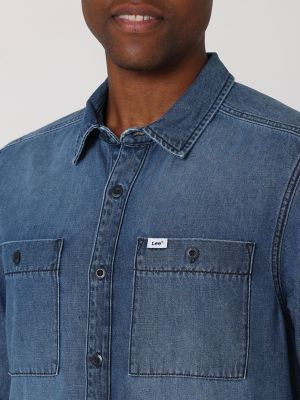 Men's Workwear Loose Fit Denim Overshirt