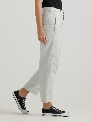 Women's Ultra Lux Relaxed Straight Pant in White Smoke