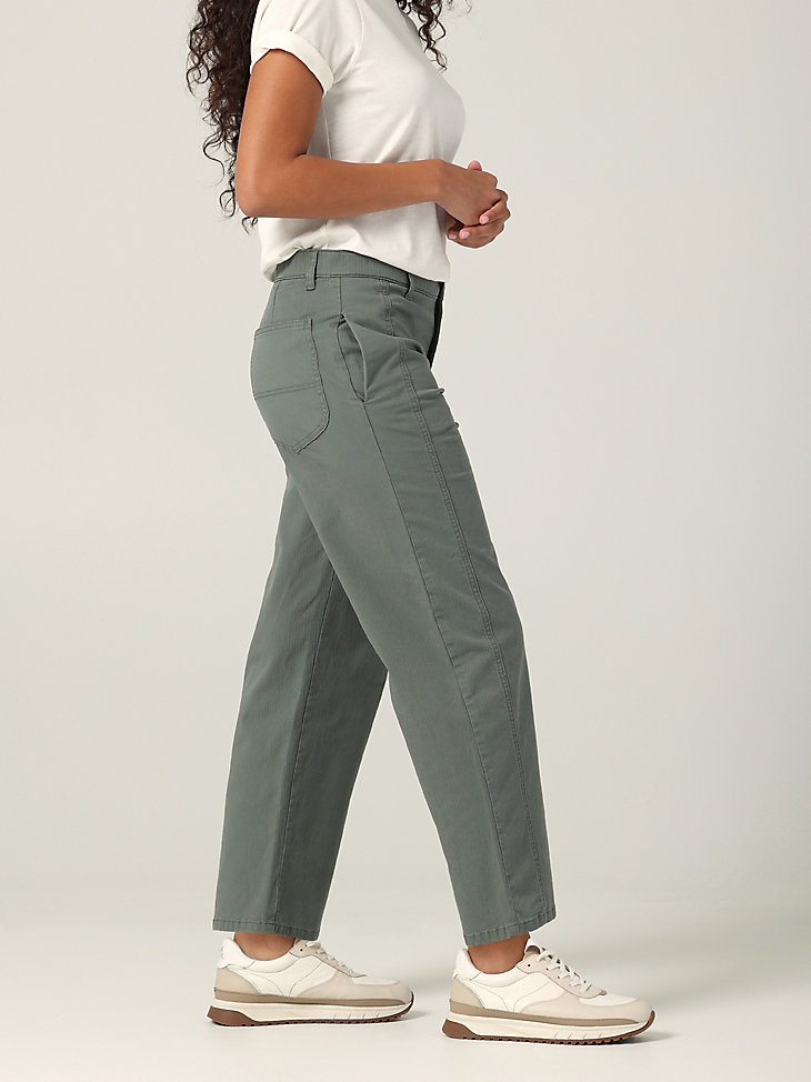 Women's Ultra Lux Relaxed Straight Pant in Fort Green alternative view 2