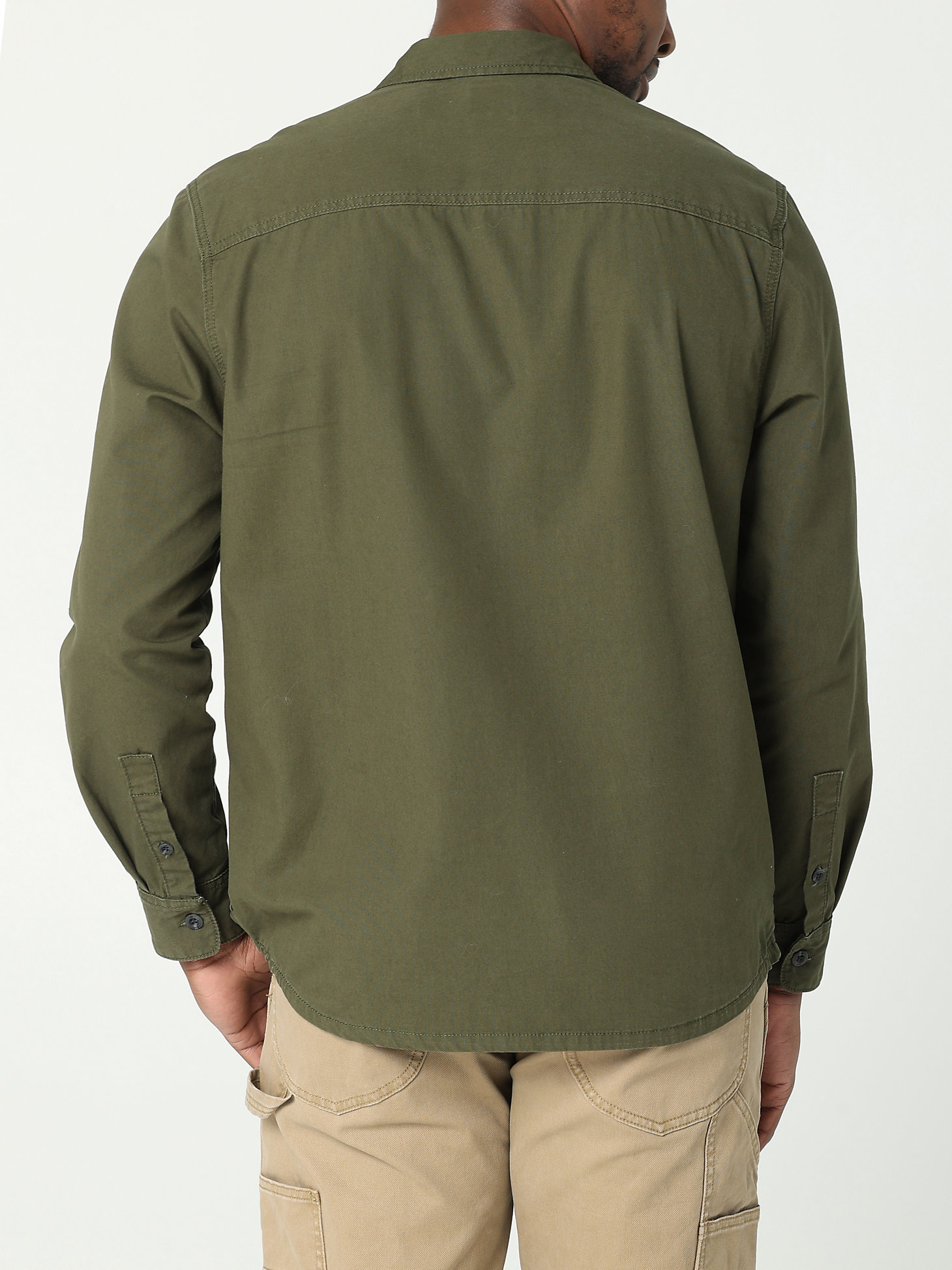 Men's Workwear Solid Overshirt in Kale alternative view 1