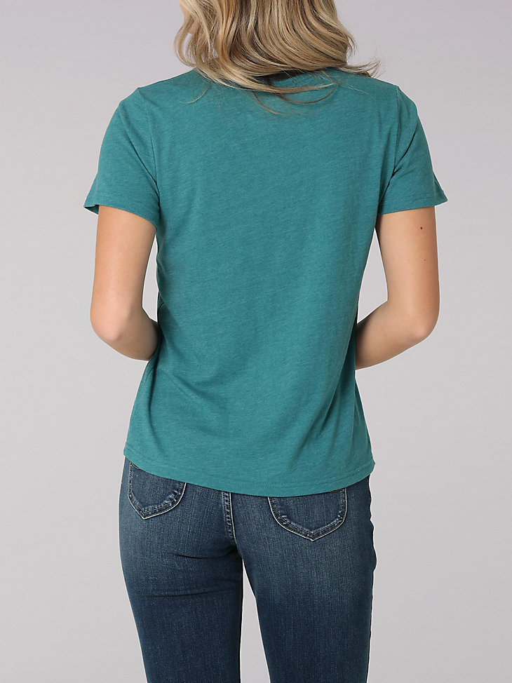 Women's Lee Lady Graphic Tee in Midway Teal Heather alternative view