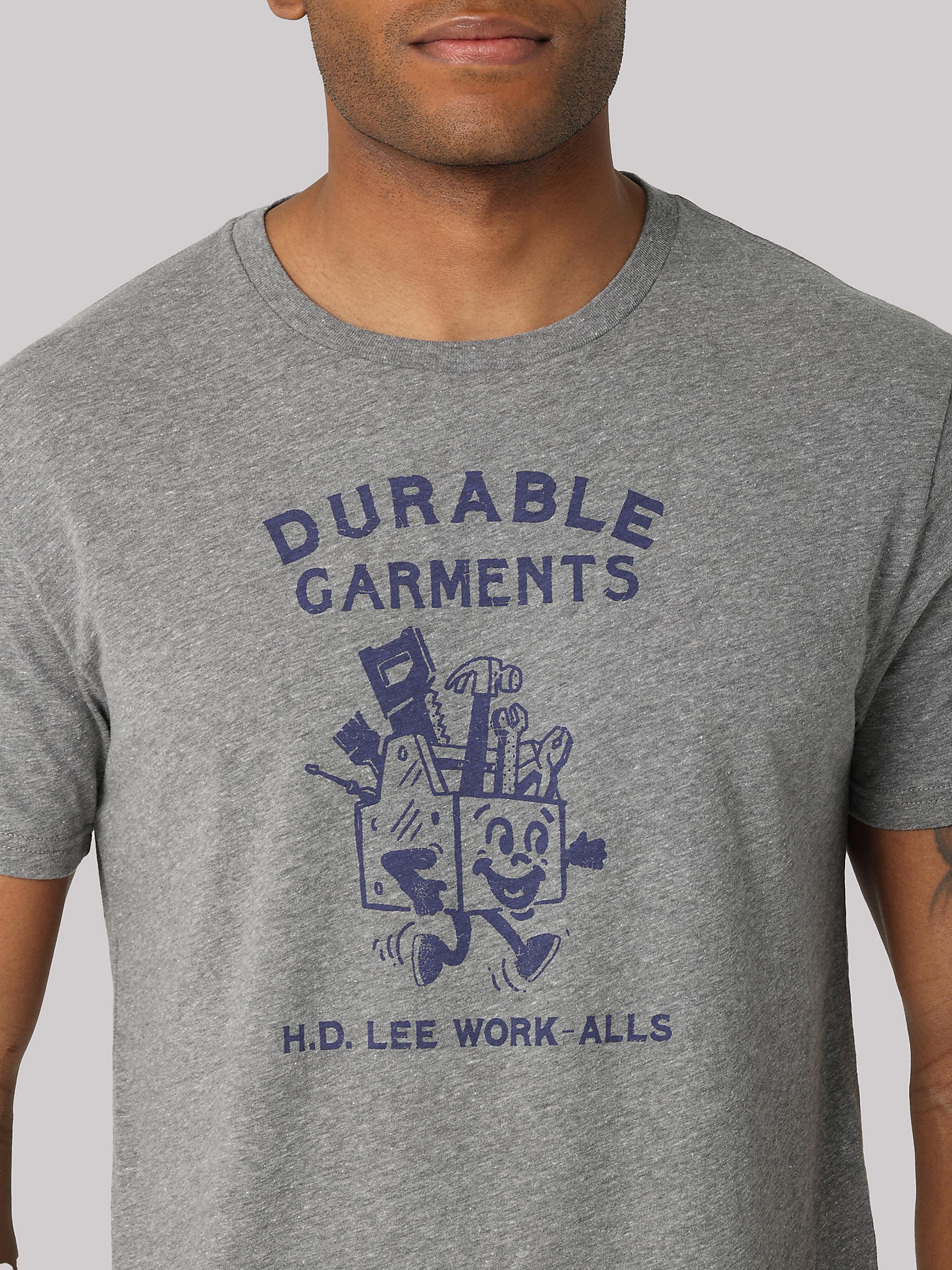 Men's Lee Durable Garments Graphic Tee in Graphite Heather alternative view 2