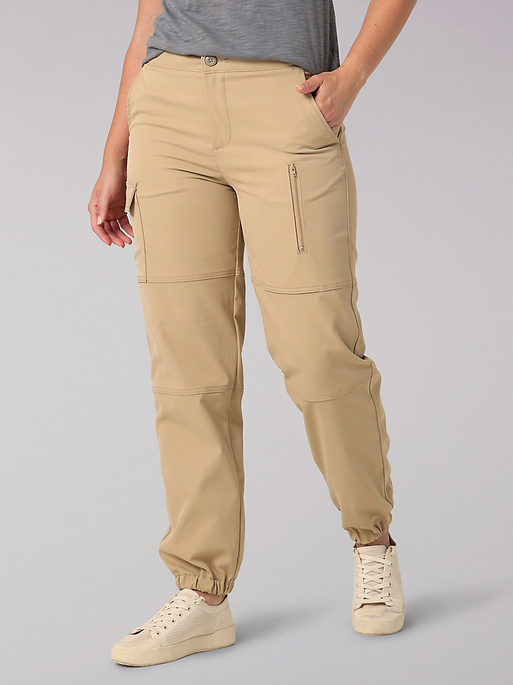 Women's Ultra Lux with Flex-to-Go Single Pocket Cargo Jogger Pant in Sand