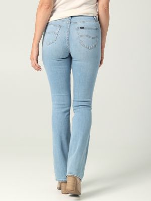 high-rise bootcut jeans